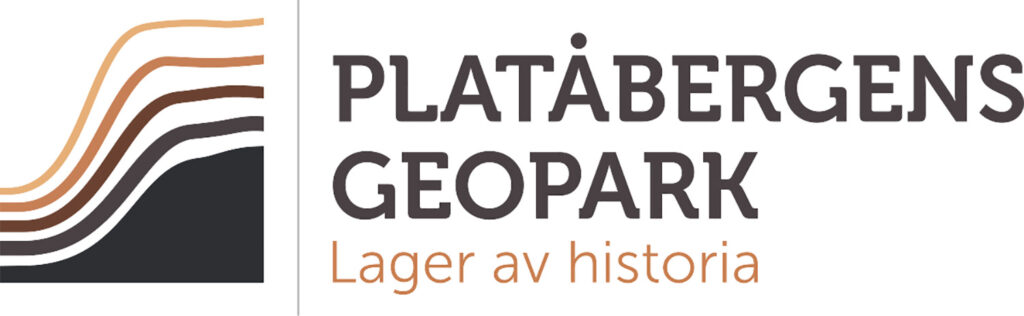 Platåbergens geopark. Logga.